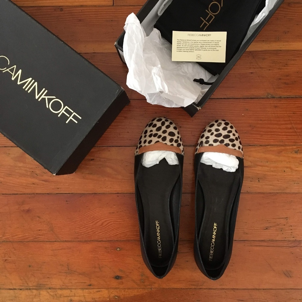 RARE Rebecca Minkoff Dalmatian Print Mab Ballet Flat Sz 8.5